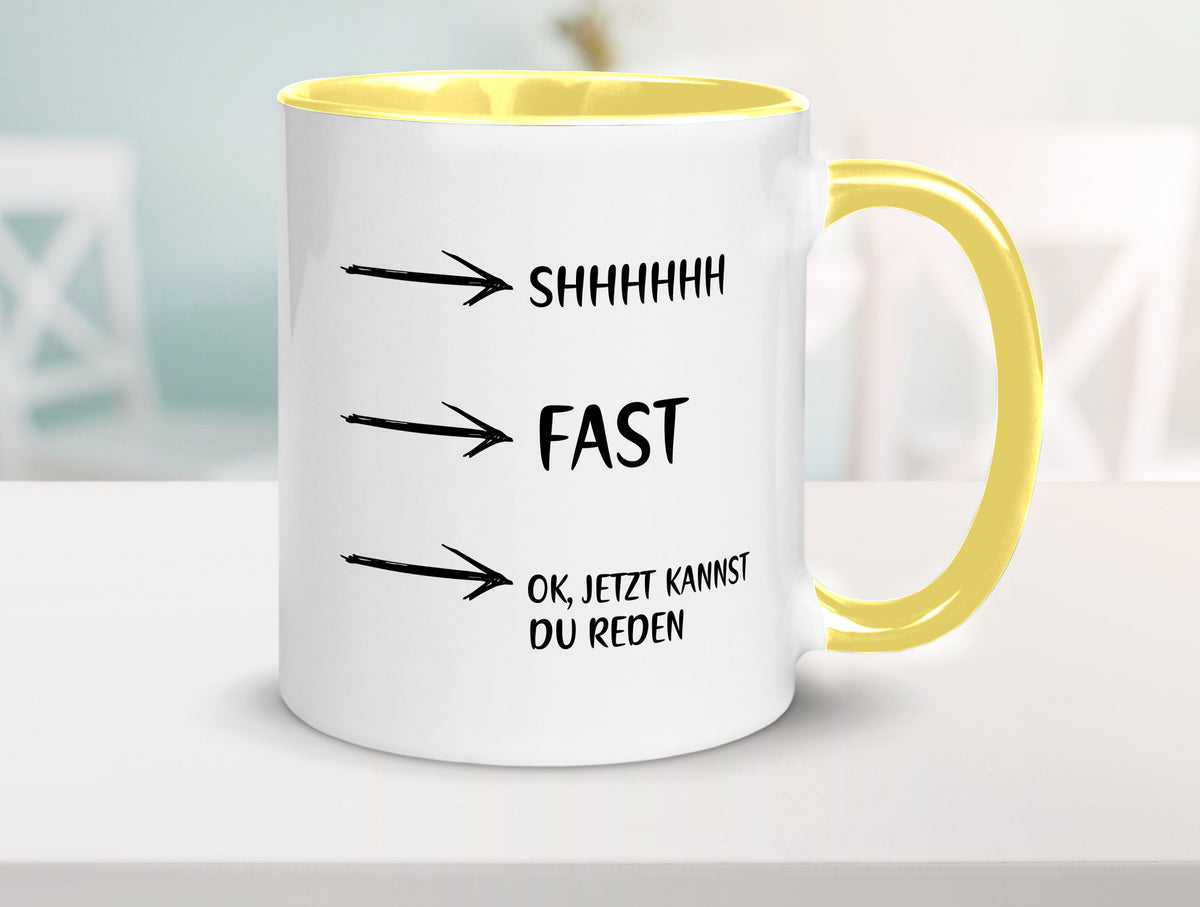 Jetzt kannst du reden | Morgenmuffel Kaffeetrinker Humor Geschenkidee Tasse
