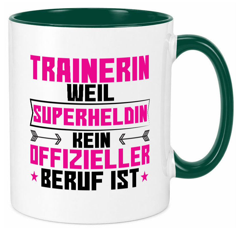 Superheldin Trainerin | Sportverein Humor Geschenkidee Tasse