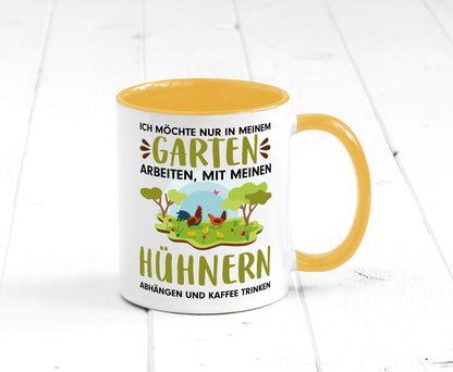 Garten Hühner | Gartenarbeit Tasse Bauernhof Spruch lustiger Geschenk Arbeit