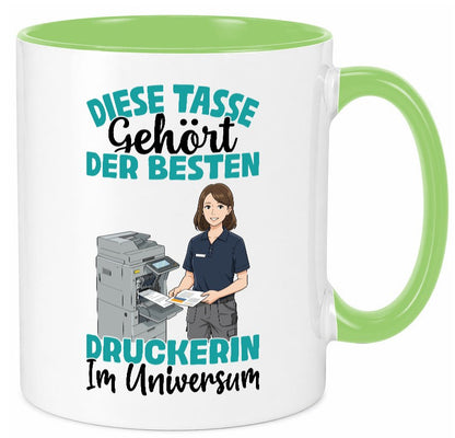 Im Universum: Druckerin | Druckerei Print Medien Geschenk Humor Geschenkidee Tasse