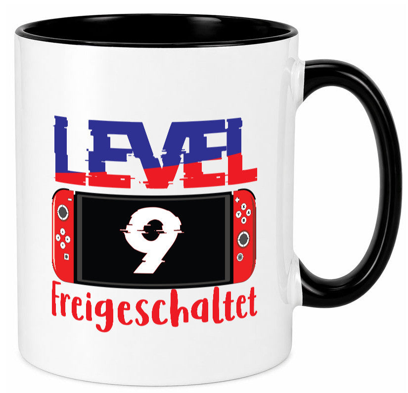 Level 9 Freigeschaltet | 9. Geburtstag Zocker Gamer Humor Geschenkidee Tasse