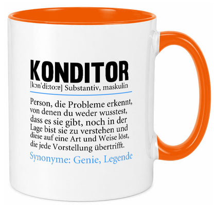 Konditor | Spruch Definition Konditorei lustiger Geschenk Humor Geschenkidee