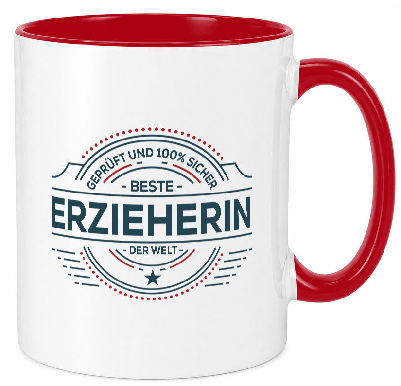 Geprüft und sicher: Erzieherin | Pädagogin Schule Geschenk Humor Geschenkidee