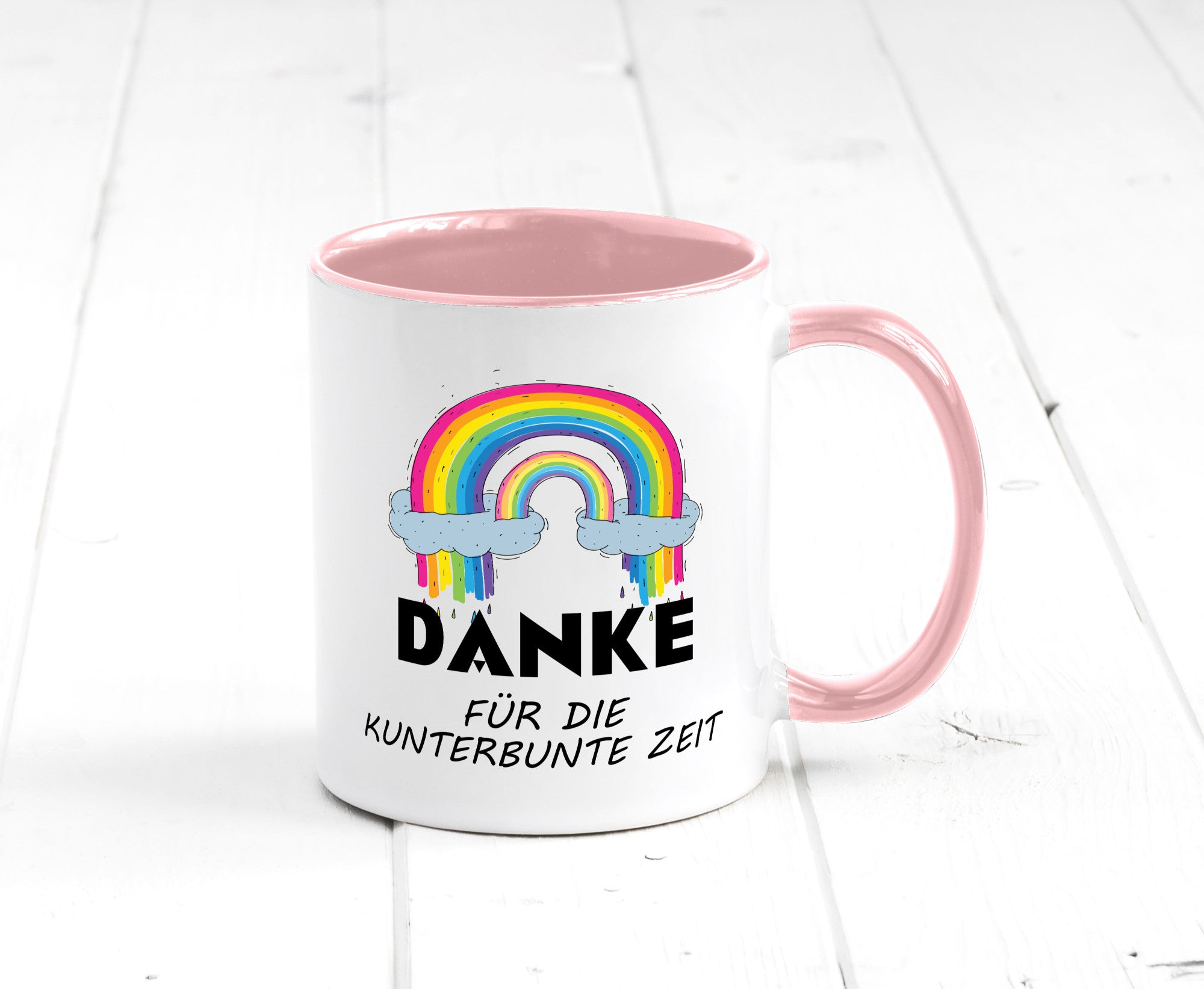 Danke für die Kunderbunte Zeit | Regenbogen lustiger Spruch Geschenk Humor