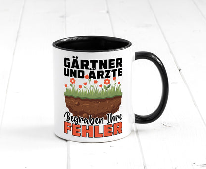 Gärtner und Ãrzte begraben ihre probleme | Humor Geschenkidee Tasse