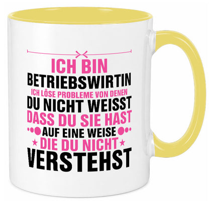 Löse Probleme: Betriebswirtin | Betriebswirtschaft Geschenkidee Humor Tasse