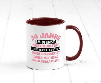 34 Jahre im Dienst | Jubiläum Arbeit v11 Geschenk Kollegen Büro lustiger Spruch