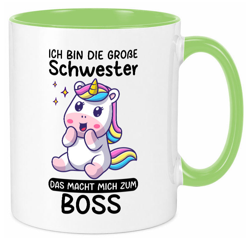 Große schwester macht mich zum Boss | Einhorn Geschwister lustiger Spruch