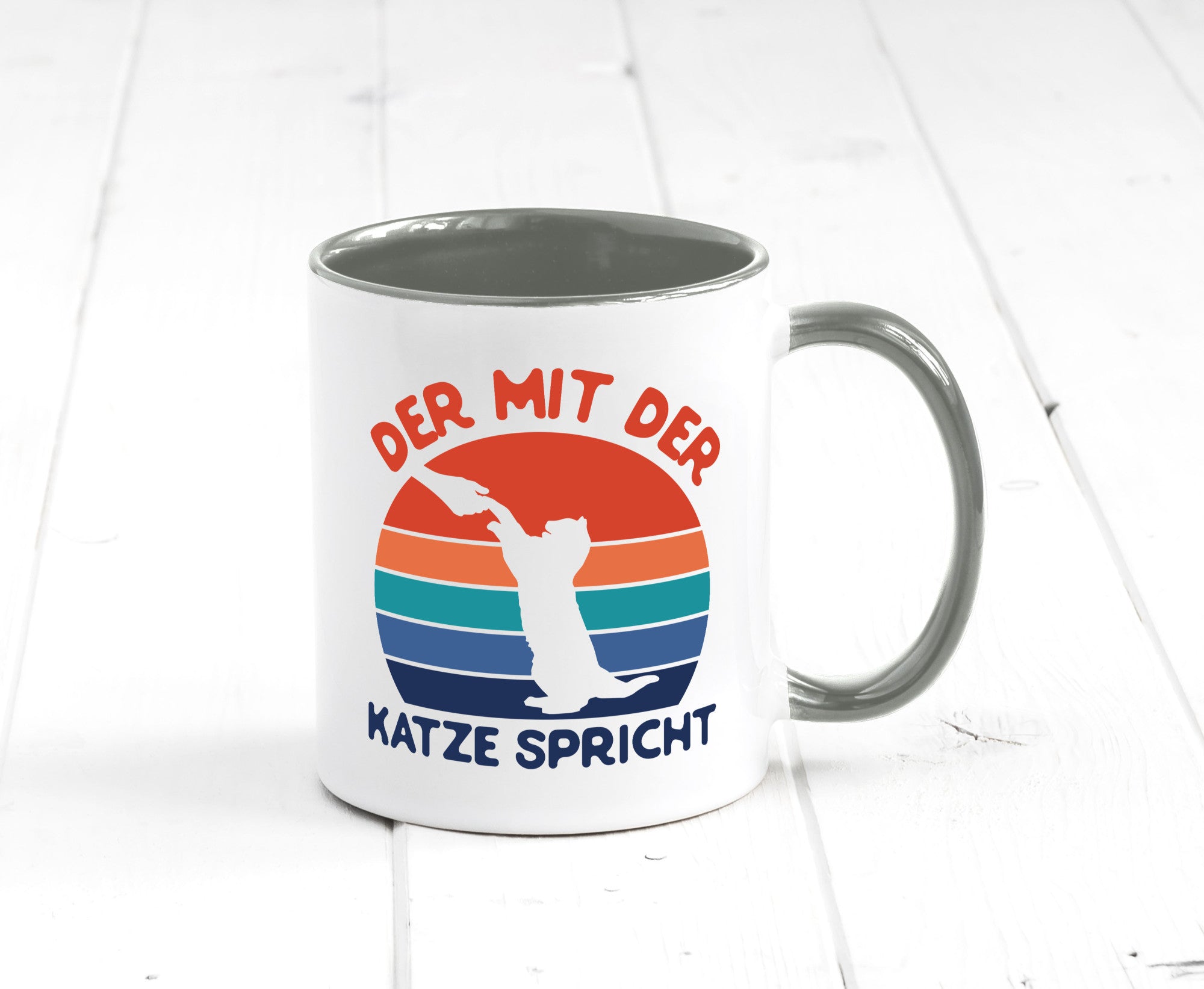 Der mit Katze Spricht | Katzenliebhaber Humor Tierliebhaber Geschenkidee Tasse