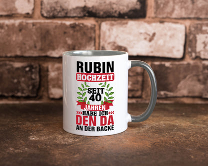 Rubin Hochzeit | 40 Jahre Verheiratet Humor Geschenkidee Tasse