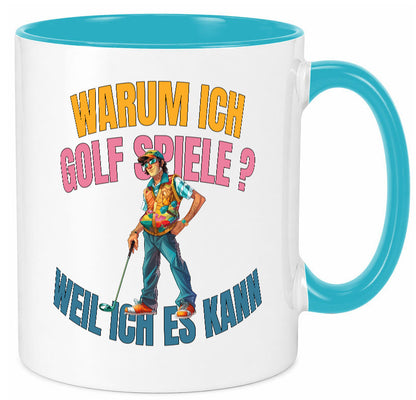 Der Golfspieler, Golfen, Freiheit beim Golfe, lustig Humor Geschenkidee Tasse