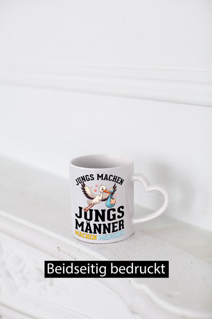 Männer machen Mädchen | Schwangerschaft verkündung Humor Geschenkidee Tasse