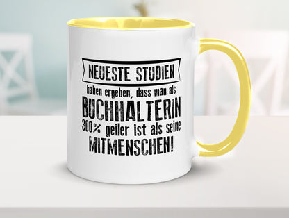 Neuste Studien: Buchhalterin | Buchhaltung Humor Geschenkidee Tasse