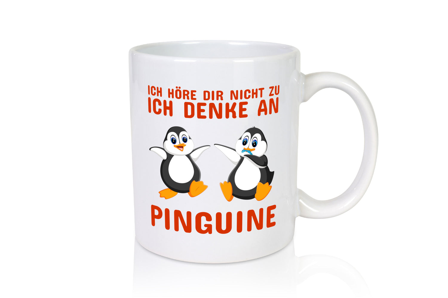 Ich denke an Pinguine | süßer Pinguin Motiv Tasse lustiger Spruch Geschenk