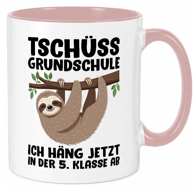 Tschüss Grundschule ich häng jetzt in der 5. Klasse ab Humor Geschenkidee Tasse