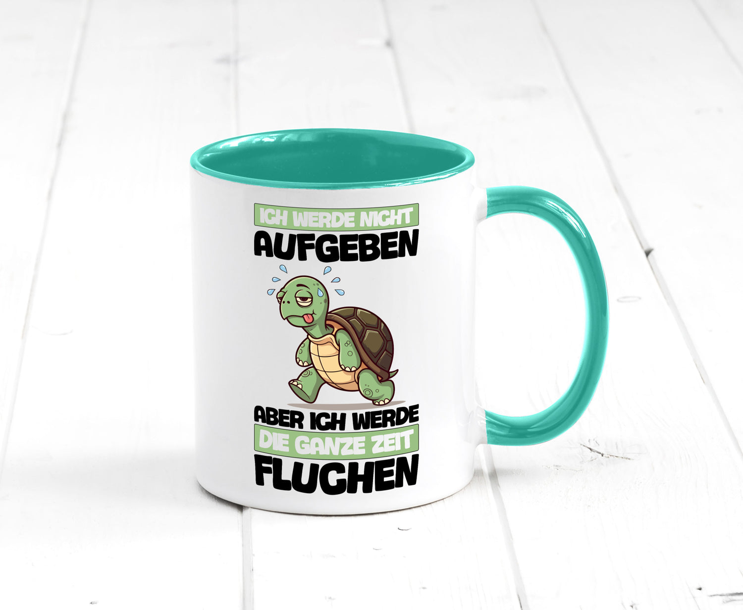 Ich geb nicht auf werde aber fluchen | Schildkröte Joggen v2 Humor Geschenkidee