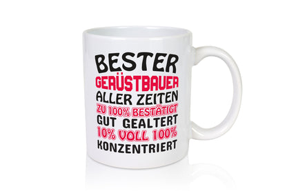 Bester Gerüstbau | Tasse Baustelle Humor Geschenkidee
