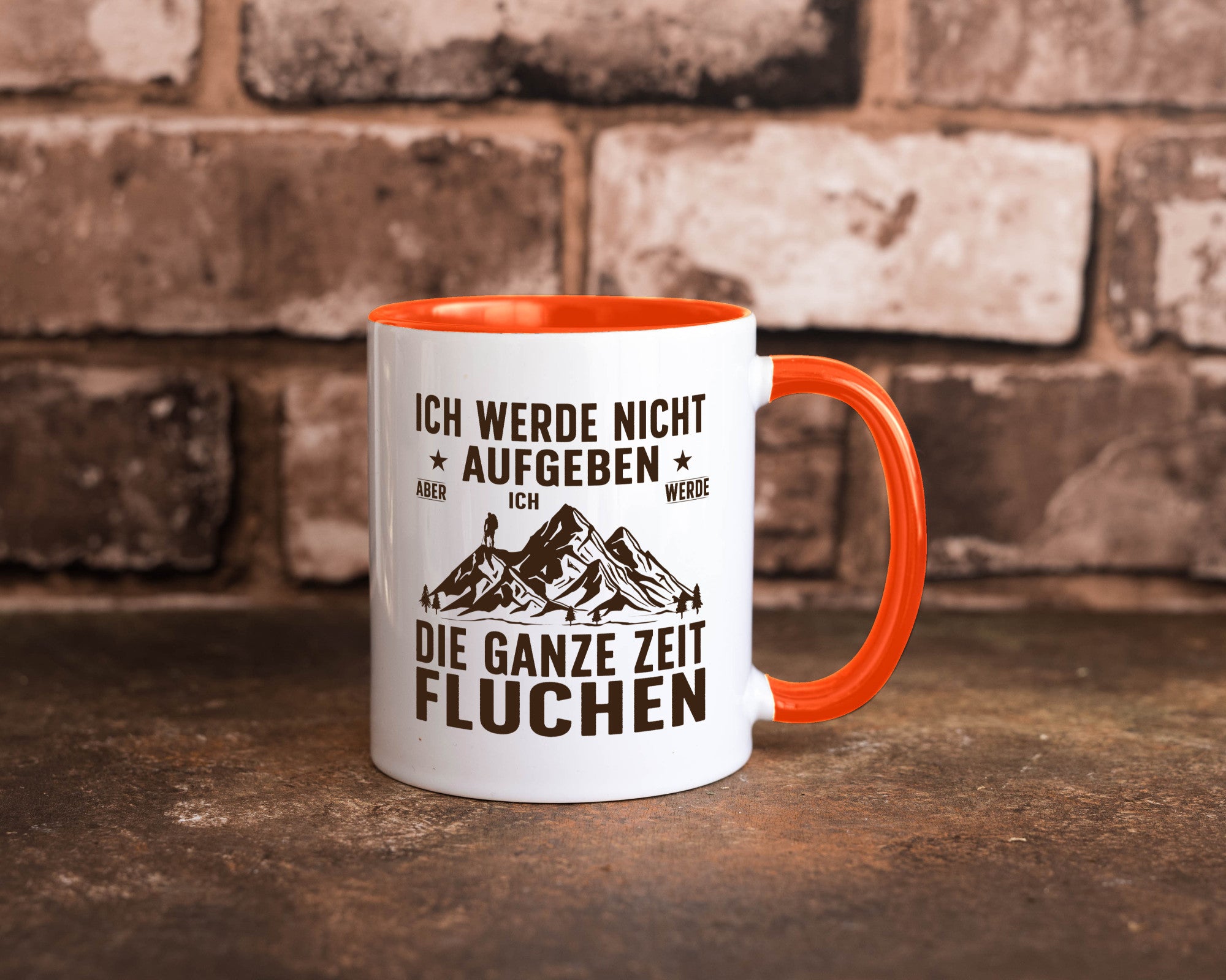 Nicht aufgeben, fluchen | Berge Wanderer v2 Humor Geschenkidee Tasse