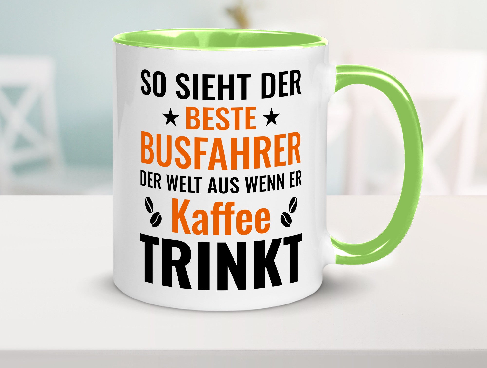 Kaffee trinkt: Busfahrer | Berufsfahrer Fahrer Geschenk Arbeit Kollegen Büro