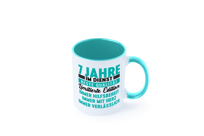 7 Jahre im Dienst | Jubiläum Arbeit v5 Humor Kollegen Büro Geschenkidee Tasse