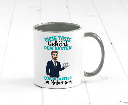 Im Universum: Flugbegleiter | Steward Flughafen Humor Geschenkidee Tasse