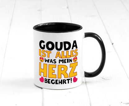 Ich brauche Gouda | Käseliebhaber Käse lustig Humor Geschenkidee Geschenk Tasse