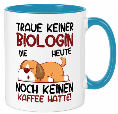 Traue keiner Biologin | Biologie Naturforscherin Geschenkidee Humor Tasse