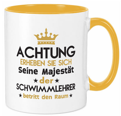 Seine Majestät Schwimmlehrer | Lehrer Schüler schwimmen Geschenkidee Humor Tasse