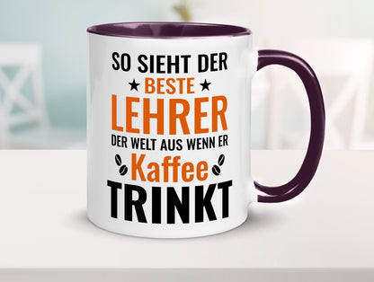 Kaffee trinkt: Lehrer | Schule Beruf Schüler Geschenk Arbeit Kollegen Büro
