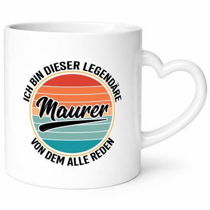 Legendäre Maurer | Handweker Mauermeister Humor Geschenkidee Tasse