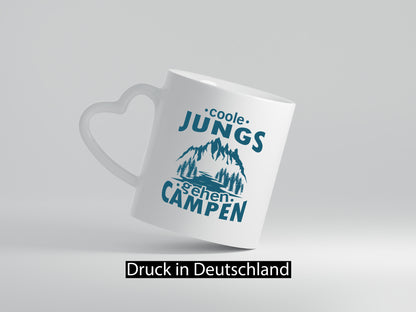 Coole Jungs gehen Campen | Berge See Geschenkidee Humor Tasse
