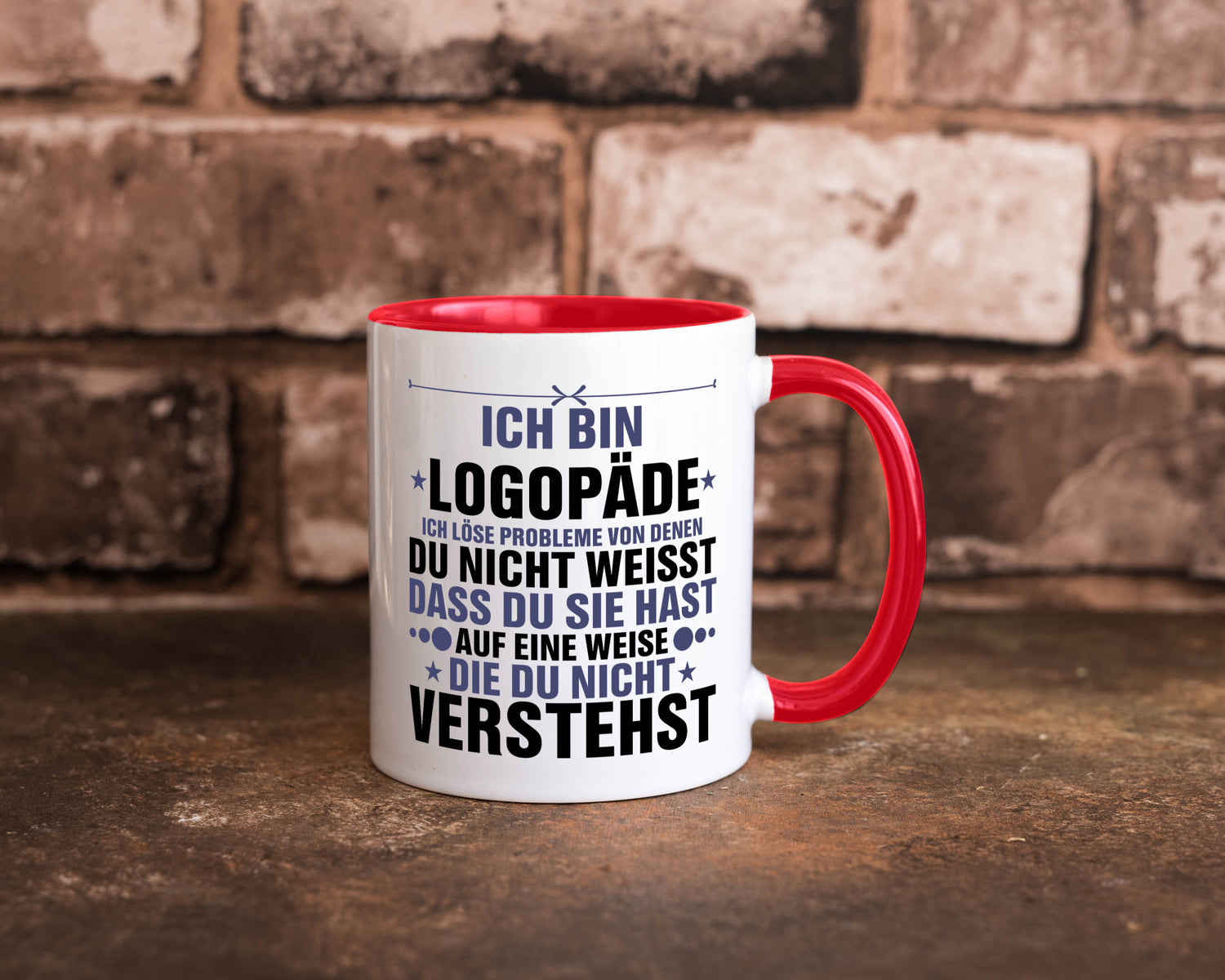 Löse Probleme: Logopäde | Sprachtherapie v2 Geschenkidee Humor Tasse