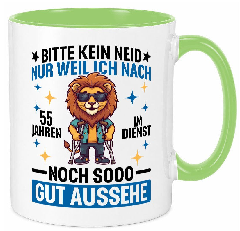 55 Jahre im Dienst | Arbeitsjubiläum Arbeit Geschenk Kollegen Büro lustiger Tasse