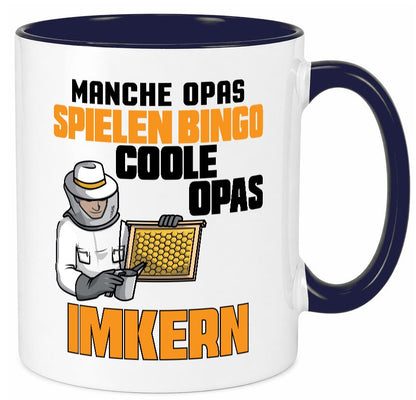 Opas spielen Bingo, coole imkern | Opa Imker| Honig lustig Familie Geschenkidee Tasse