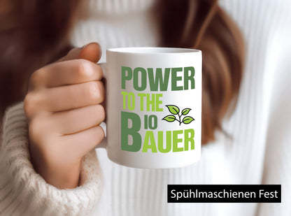 Bio Bauer Power | Landwirt Tasse Bauernhof Spruch lustig Humor Geschenkidee