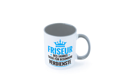 Besonderer Verdienst: Friseur | Frisör Geschenkidee Humor Tasse