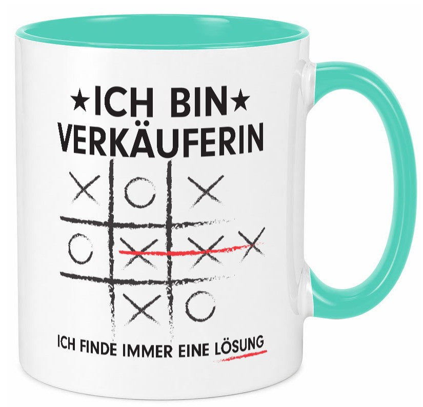 Löse Probleme: Verkäuferin| Kollegin | Verkaufsjob v3 Geschenkidee Arbeit Tasse