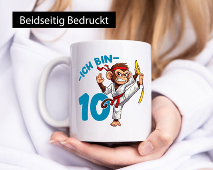 Ich bin 10 | 10. Geburtstag Karate Kampfsport Affe Geschenk Geschenkidee