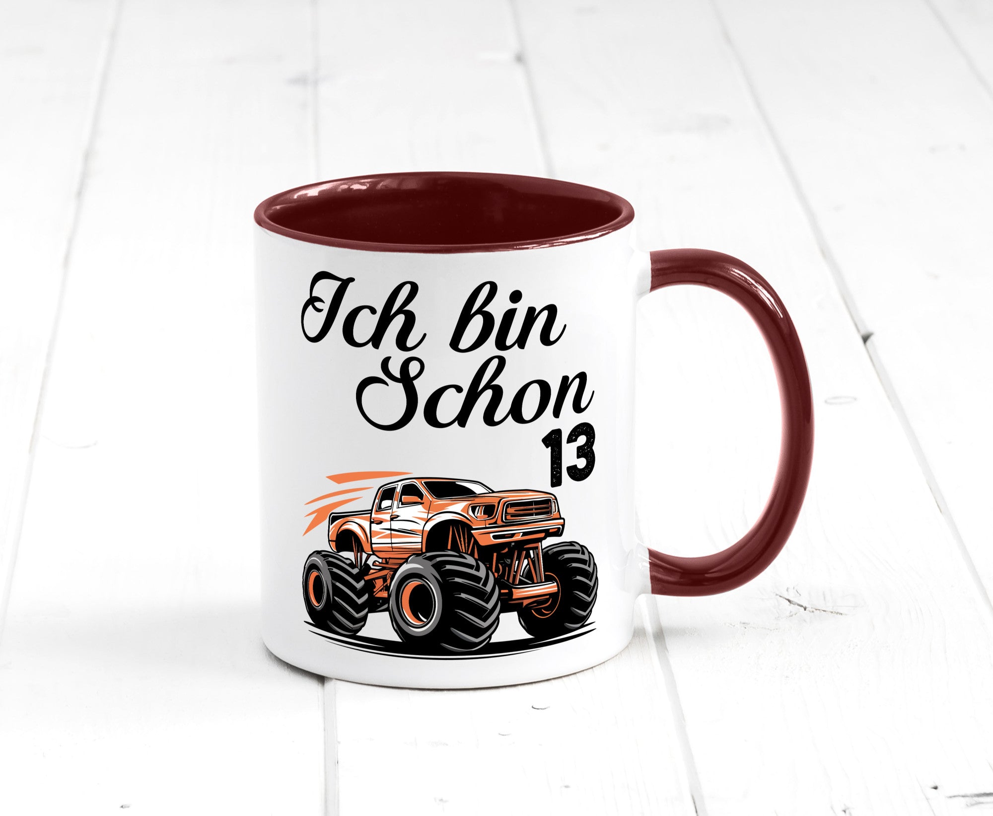 13. Geburtstag | Monster truck 13 Jahre Geschenkidee Humor Tasse