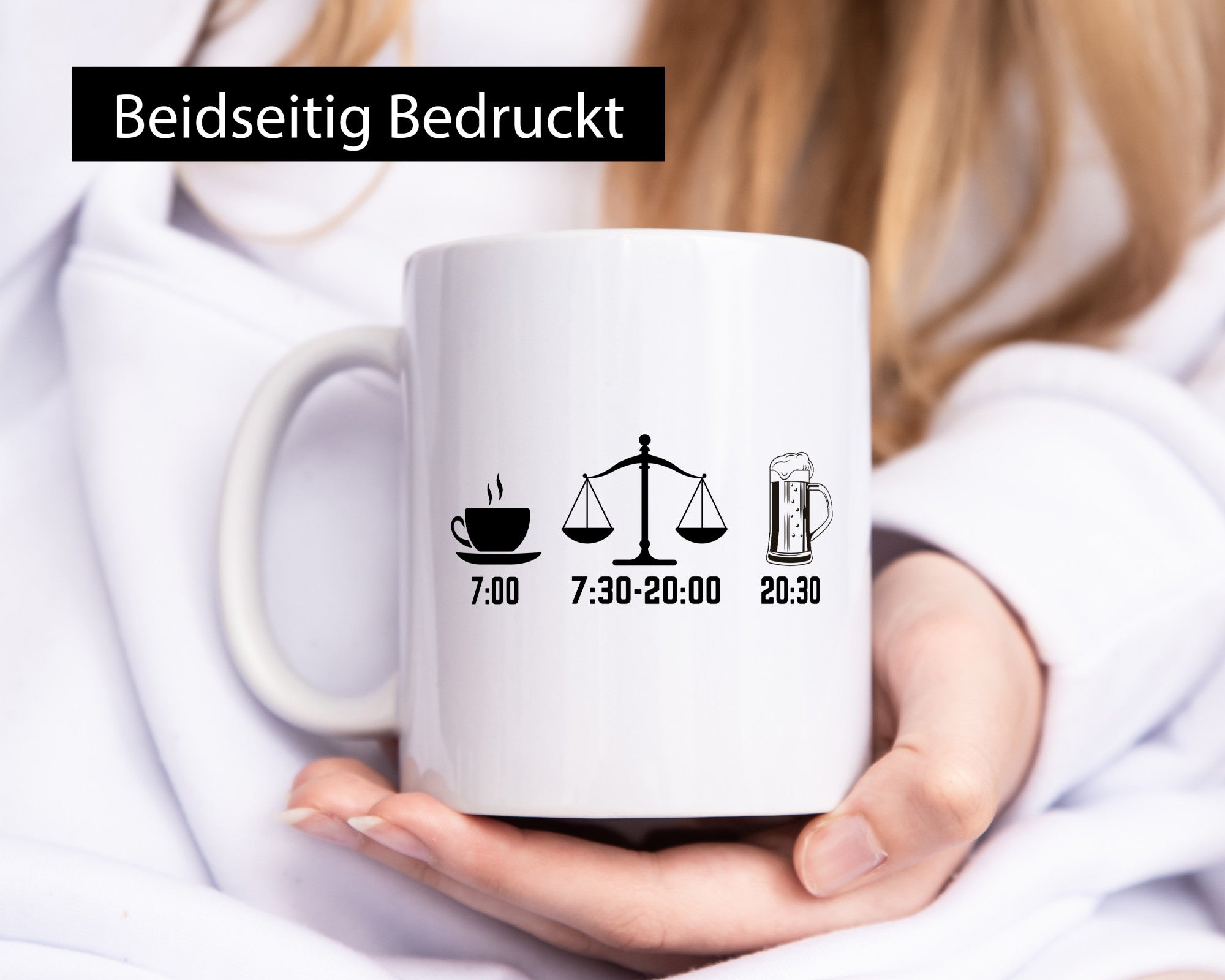 Kaffe am morgen | Anwalt Bier abend Geschenkidee Humor Tasse