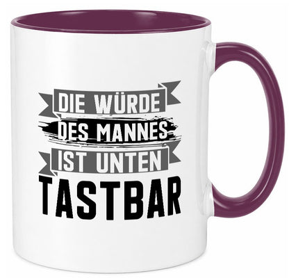 Die würde des Mannes ist unten Tastbar | Männer Geschenkidee Humor Tasse