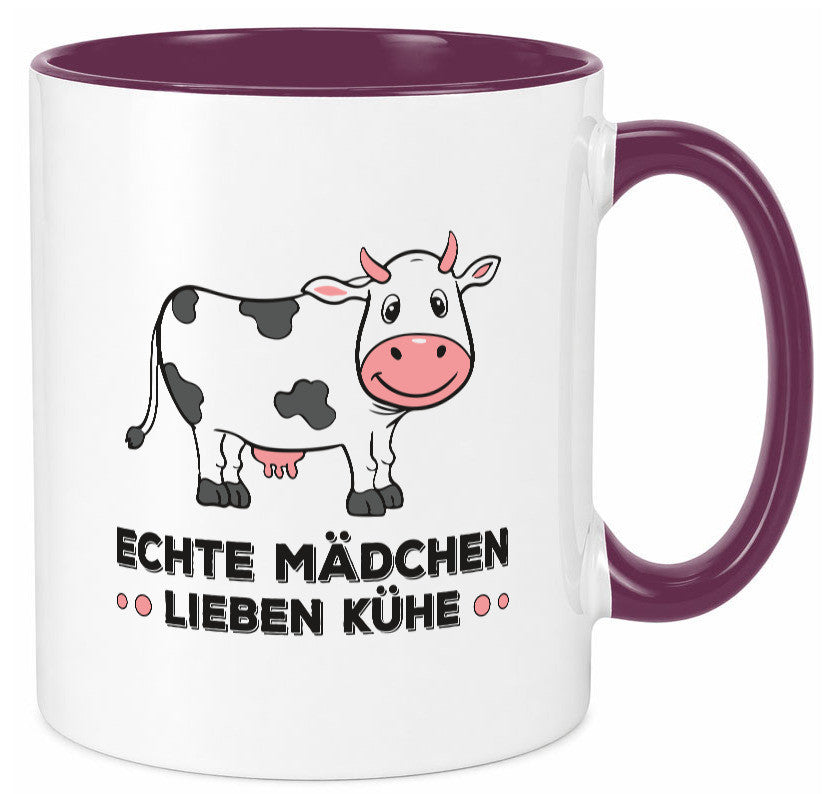 Echte mädchen lieben Kühe | Farm Farmer Bauer lustiger Spruch Geschenk Humor