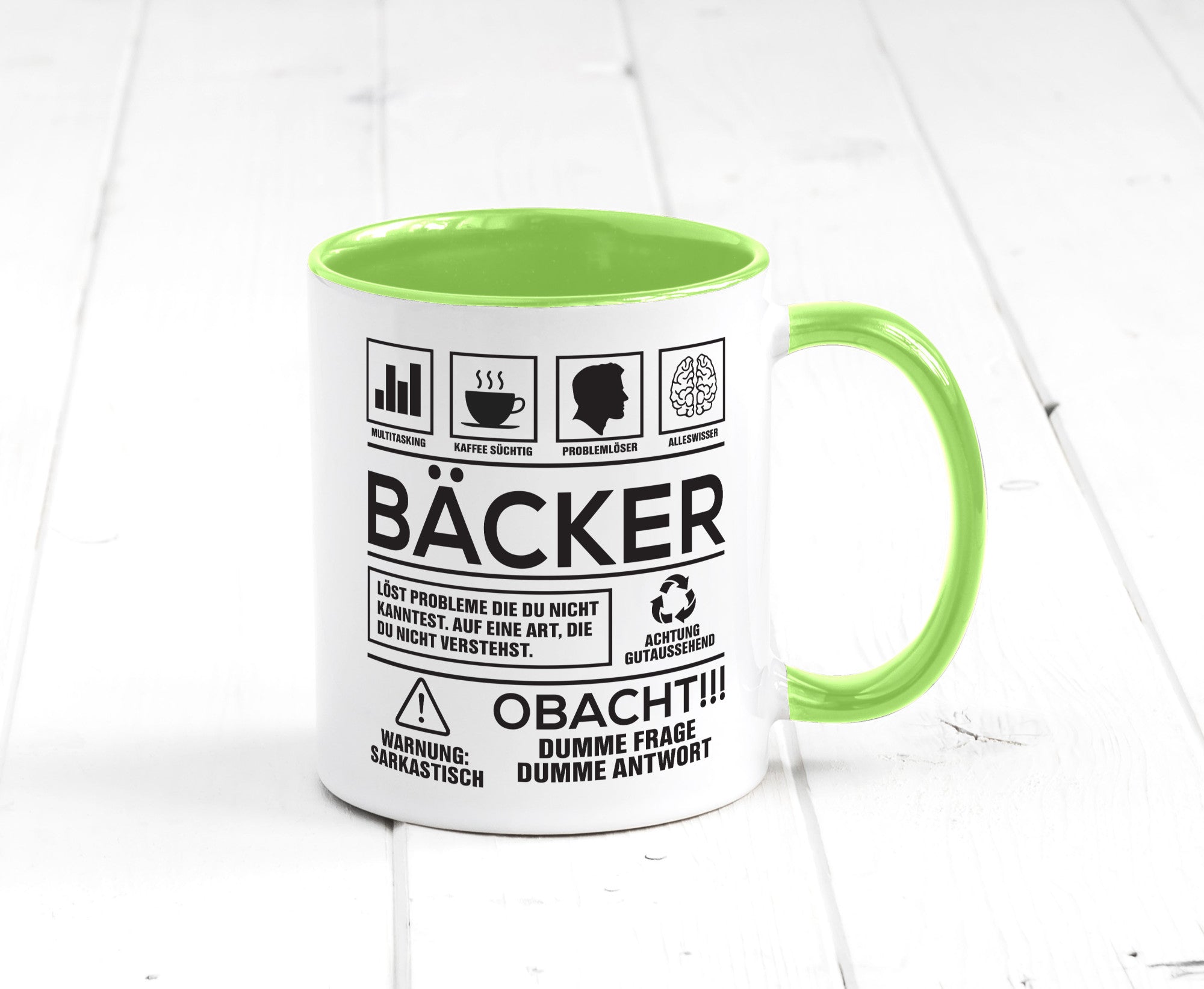 Achtung Probleme Bäcker | Bäckerei Backen Konditor Geschenk Humor Geschenkidee