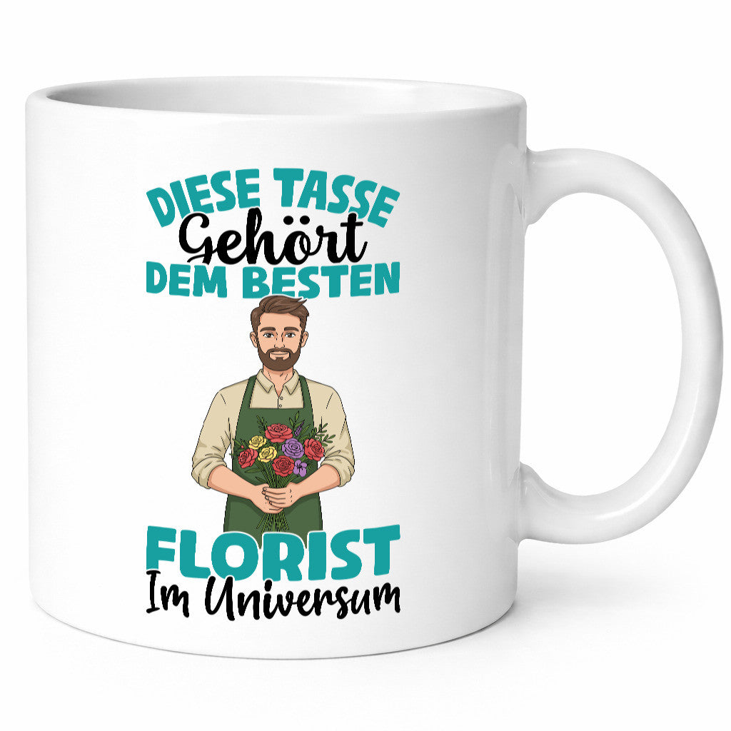 Im Universum: Florist | Blumen Verkäufer Geschenkidee Humor Tasse
