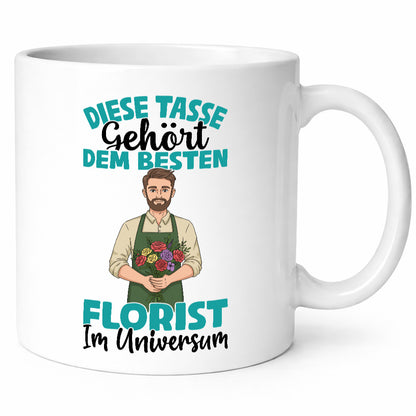 Im Universum: Florist | Blumen Verkäufer Geschenkidee Humor Tasse
