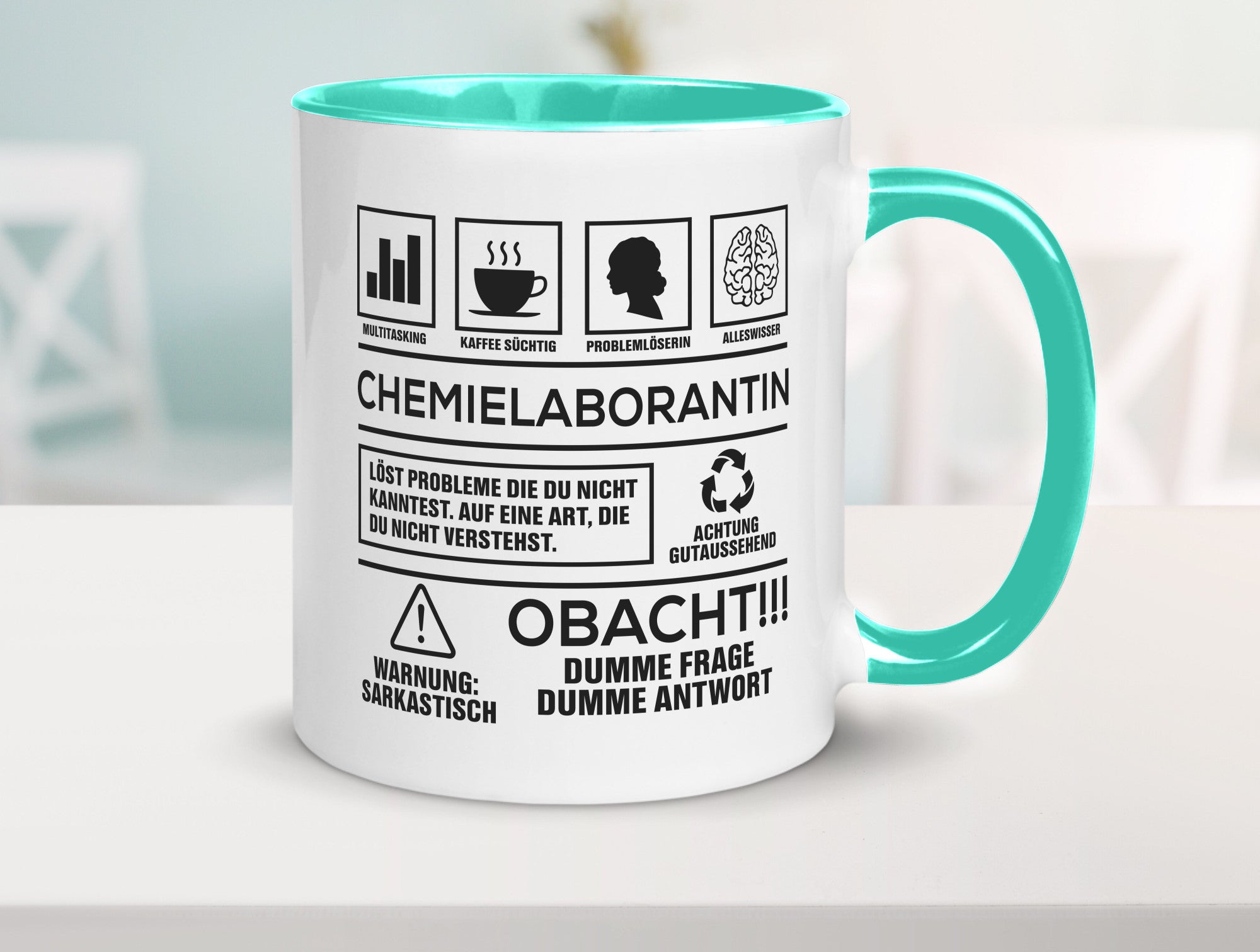 Achtung Probleme Chemielaborantin | Laborantin Chemie Geschenk Humor