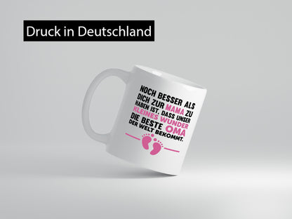 Beste Oma der Welt | Geburt Tasse Schwangerschaft Humor Familie Geschenkidee