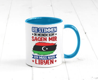 Libyen | Urlaub Stimmen in meinem Kopf Traumland Geschenkidee Humor Tasse