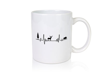 Jäger Herzschlag | Motiv Jagd Rotwild jagen Geschenkidee Humor Tasse