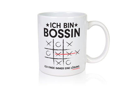 Lösung finden: Bossin | Führungskraft Vorgesetzte v2 Humor Geschenkidee Tasse